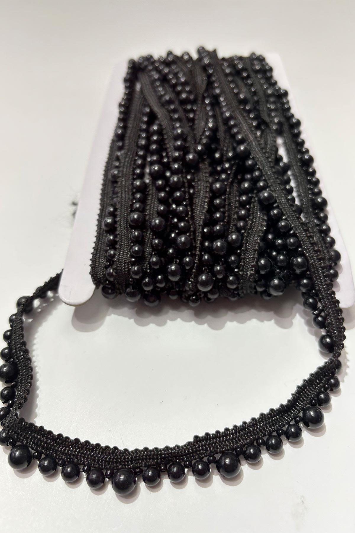 İnci Boncuklu Dekoratif Saçak Şerit Kenar