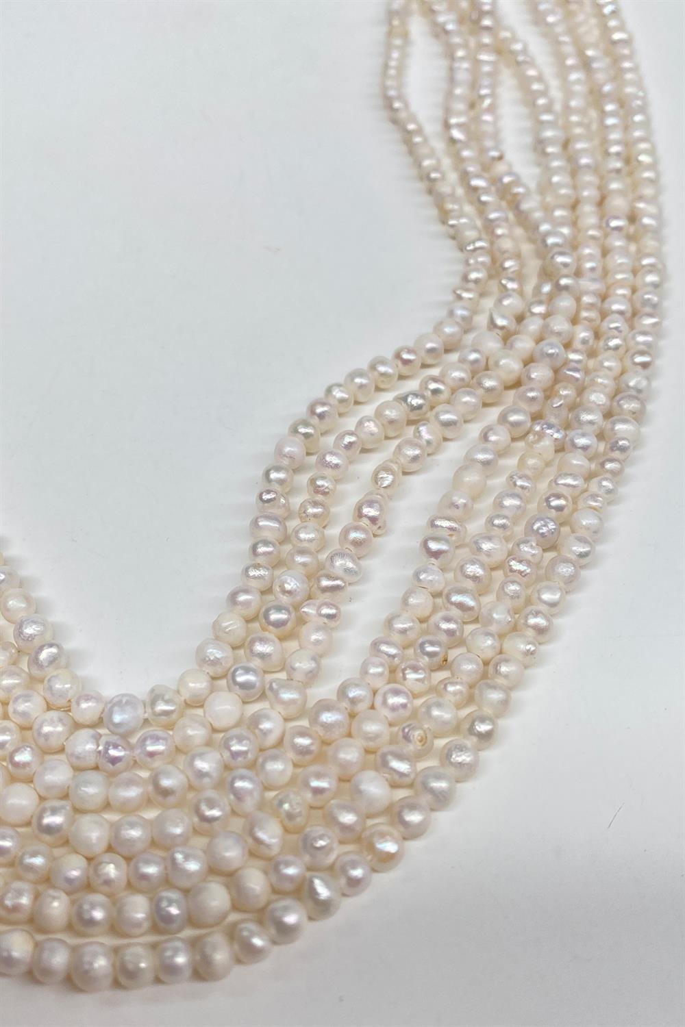 İnci Doğal Taş Şekilsiz Kesim Dizi 4-5 mm