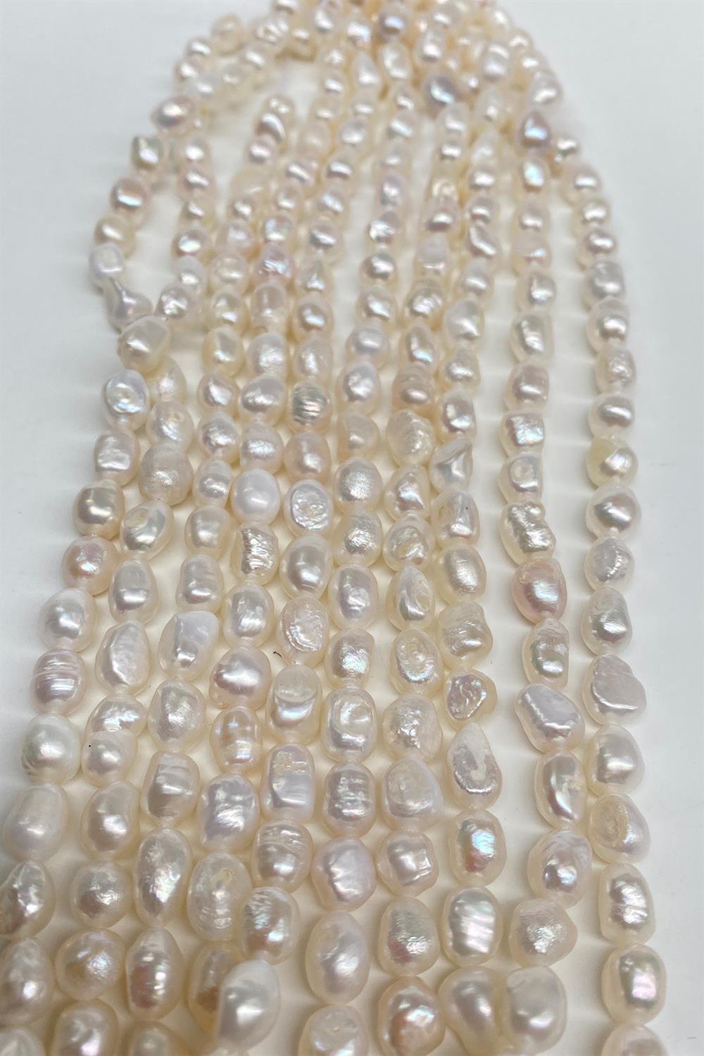 İnci Doğal Taş Şekilsiz Kesim Dizi 7-8 mm