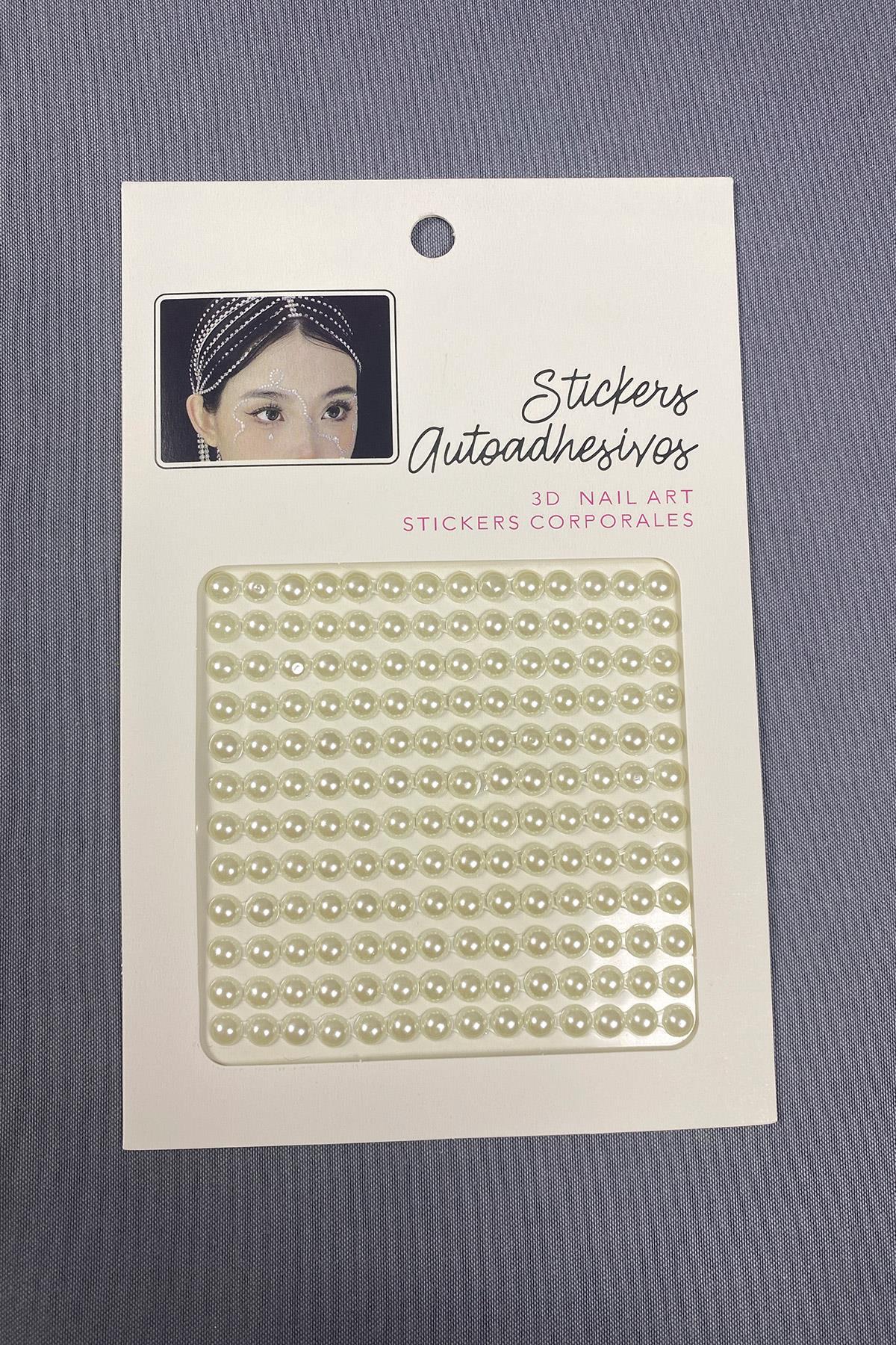 Incili Sticker Saç Vücut Göz Ve Yüz Taşı