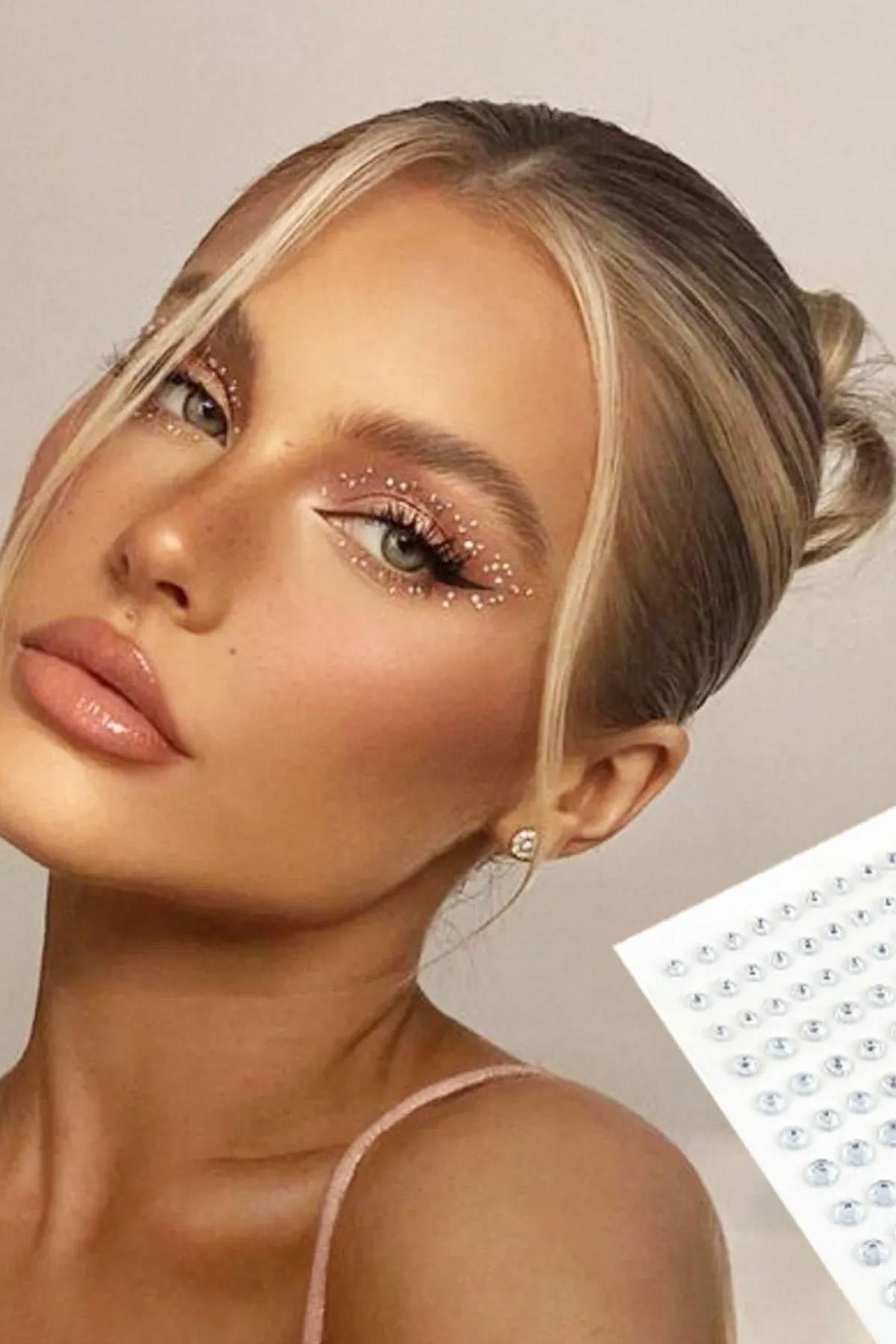 Incili Sticker Saç Vücut Göz Ve Yüz Taşı