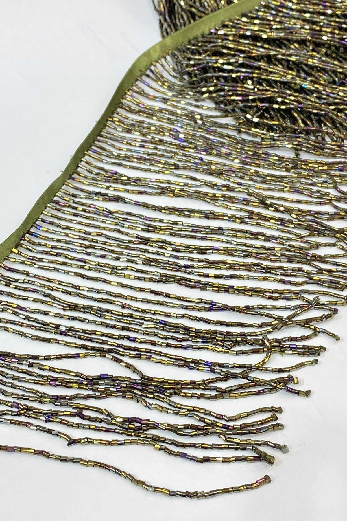 Janjanlı Antrasit Boncuklu 15 cm Saçak Püskül