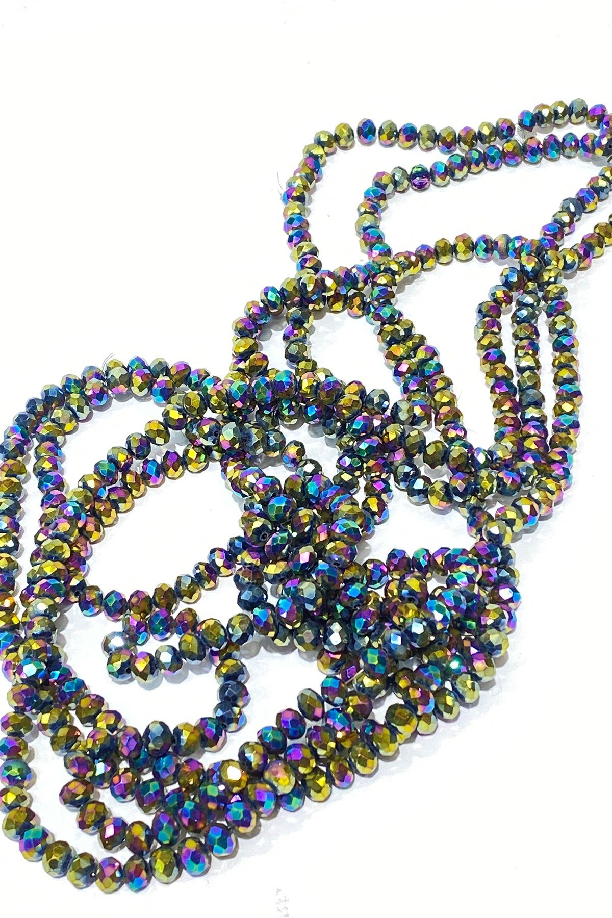 Janjanlı Yeşil Kristal Boncuk 8 mm