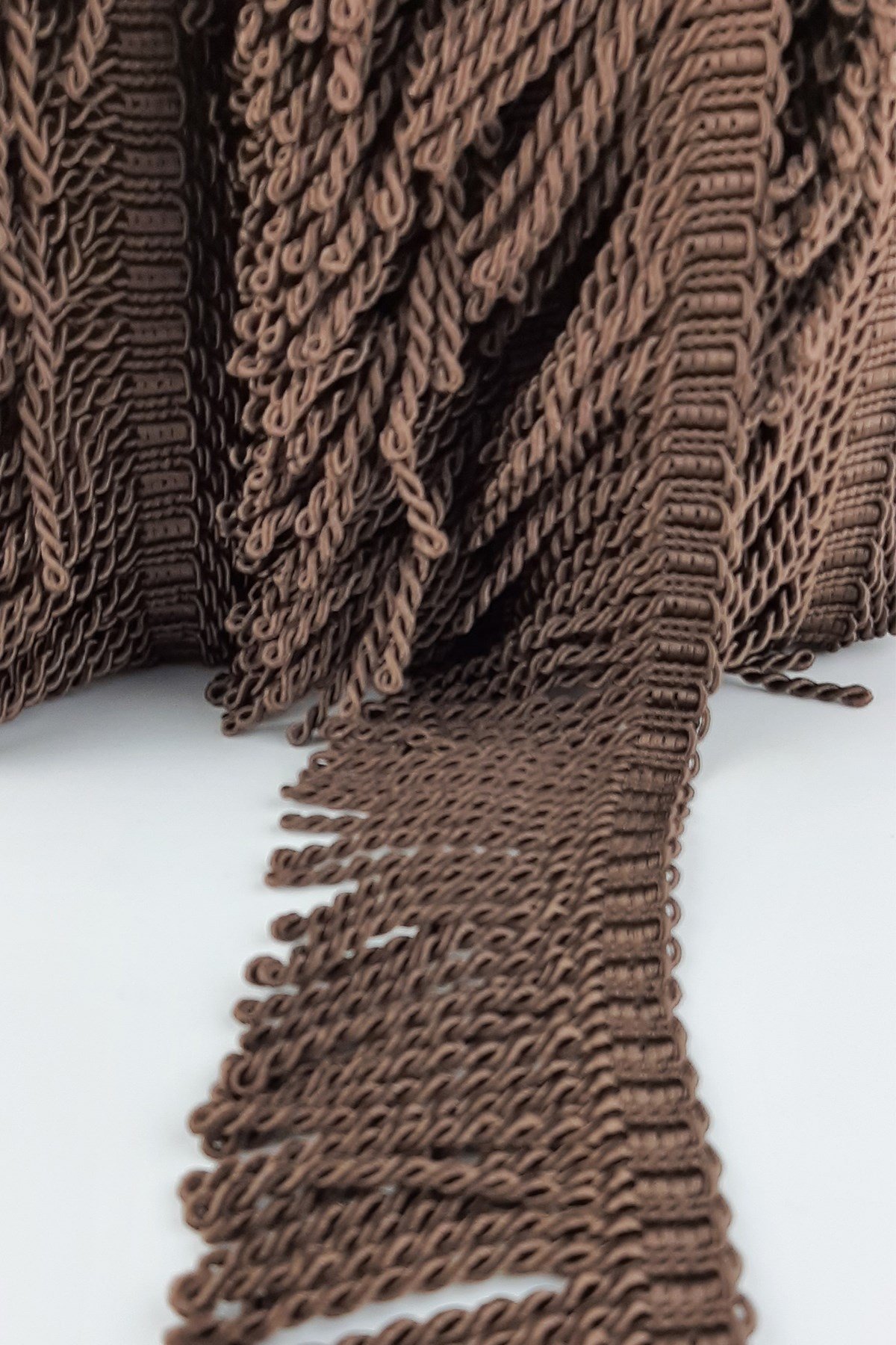 Kahve Burgulu Bulyon Saçak Püskül 7 cm