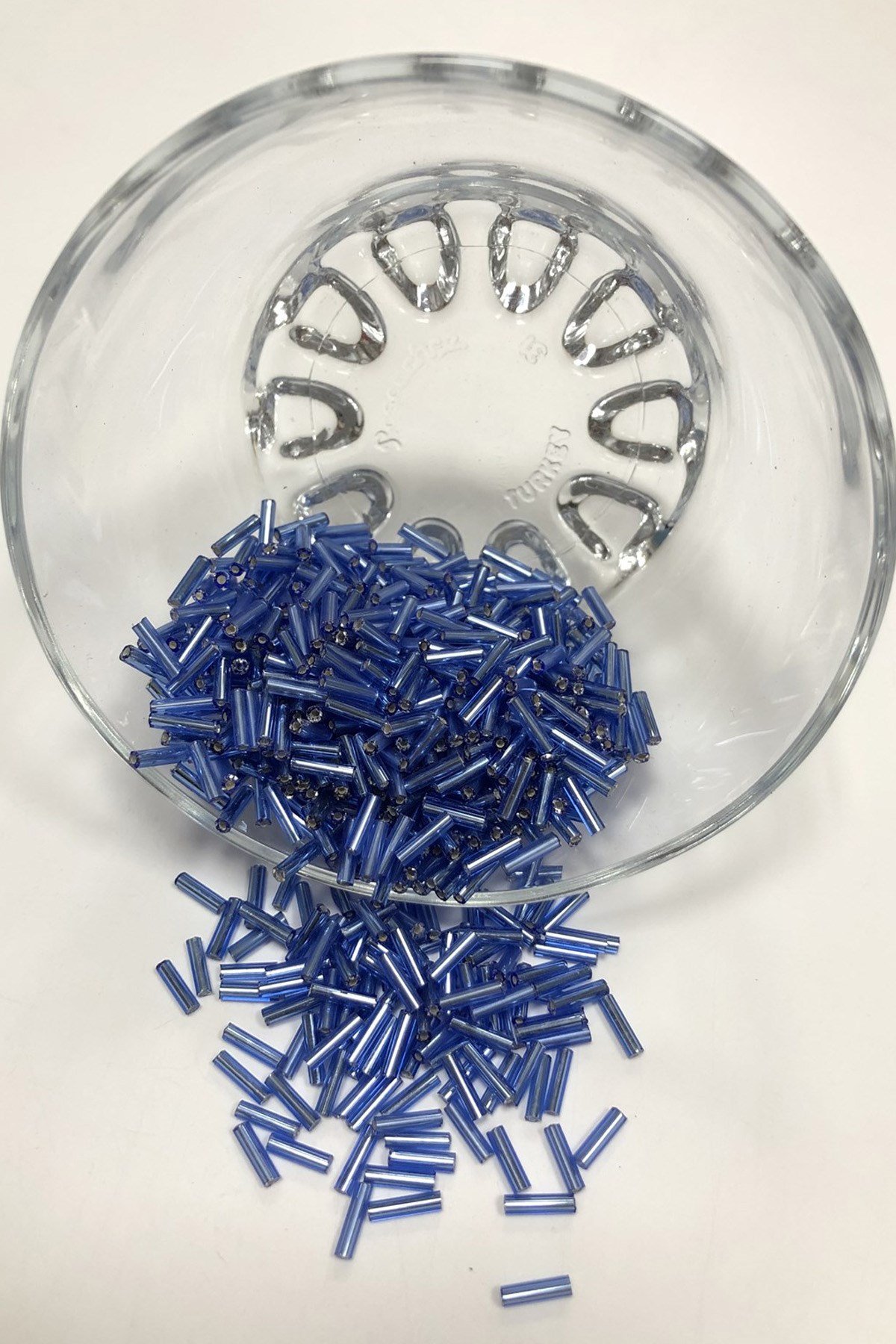 Kapalı Mavi Boru Boncuk 5 mm