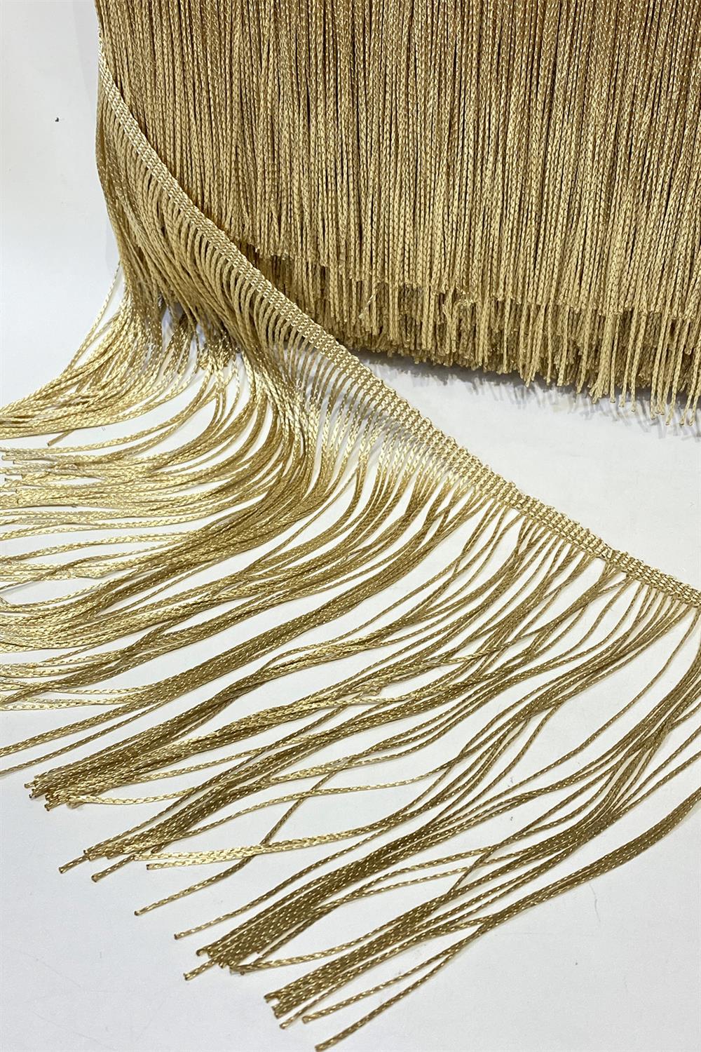 Kapiçino Rengi Saçak Püskül Şerit