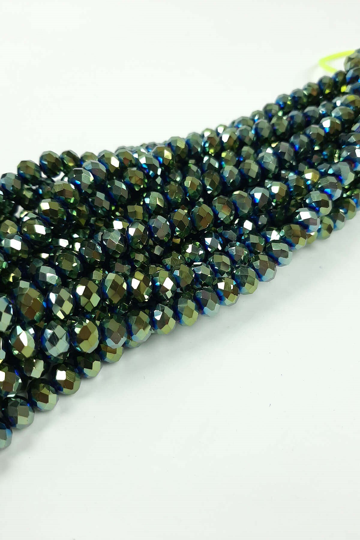 Kaplama Yeşil Kristal Boncuk 8 mm