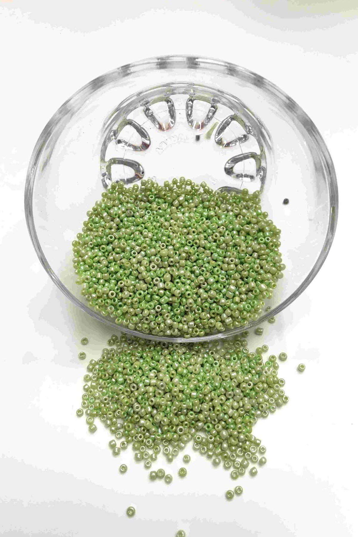 Kaplama Yeşil Kum Boncuk 2 mm 50 gr