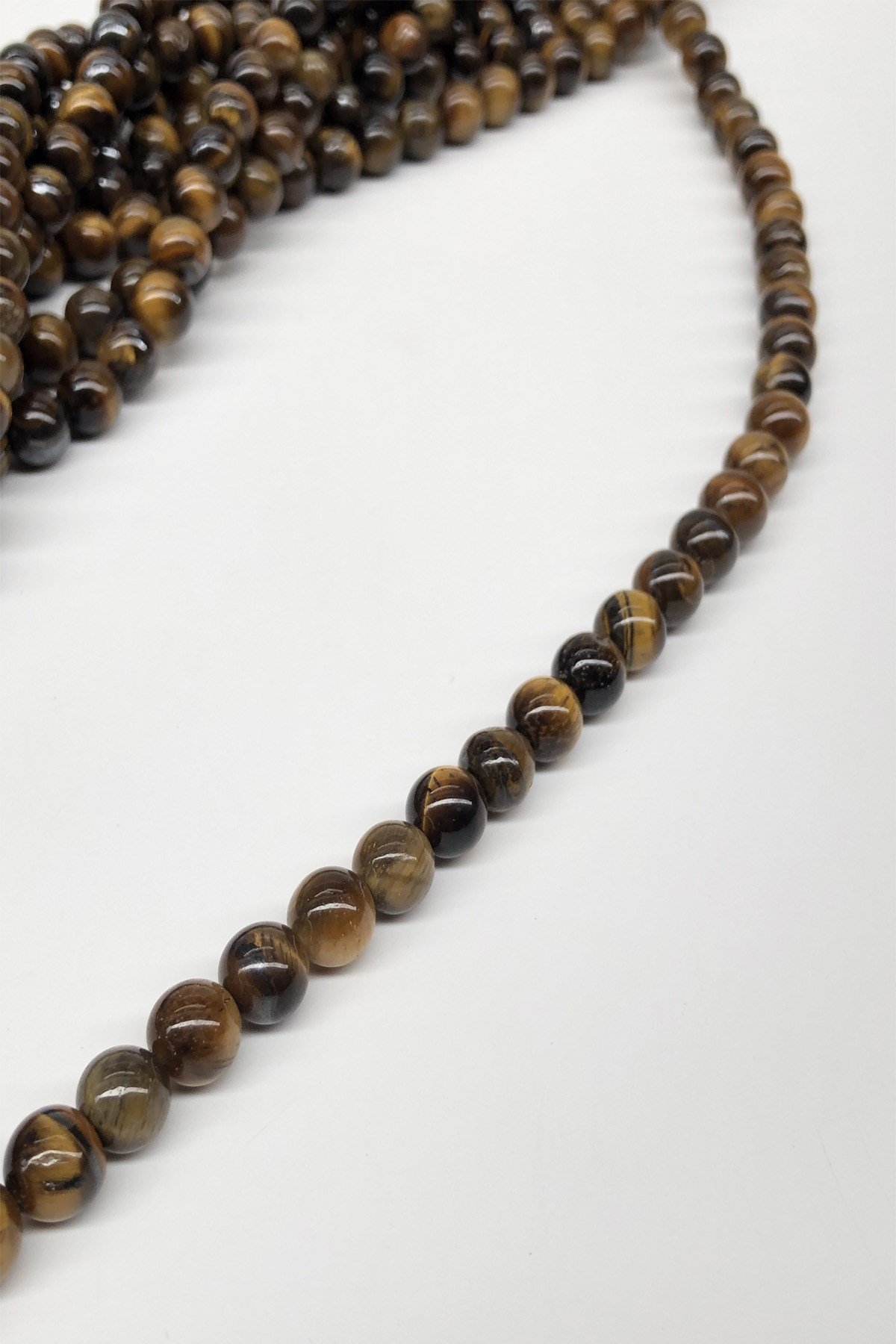 Kaplan Gözü Doğal Taş Boncuk 8 mm