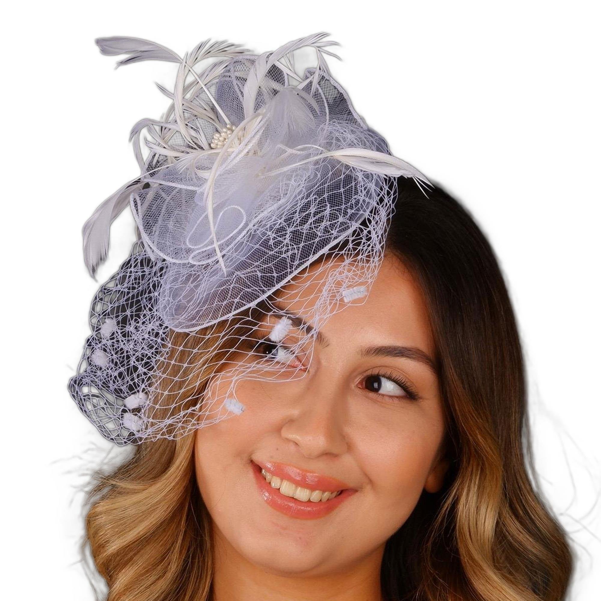 Kırık Beyaz Vualet Nikah Şapkası Ade Gelin Aksesuarı