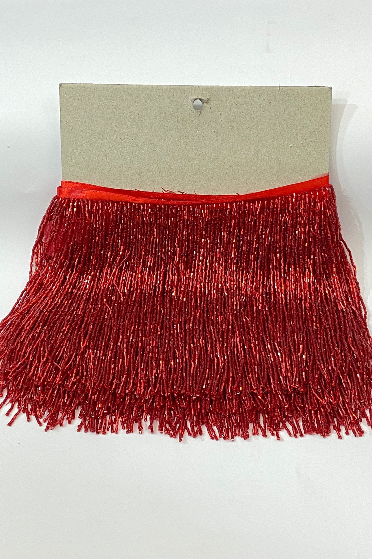 Kırmızı Boncuklu 15 cm Saçak Püskül