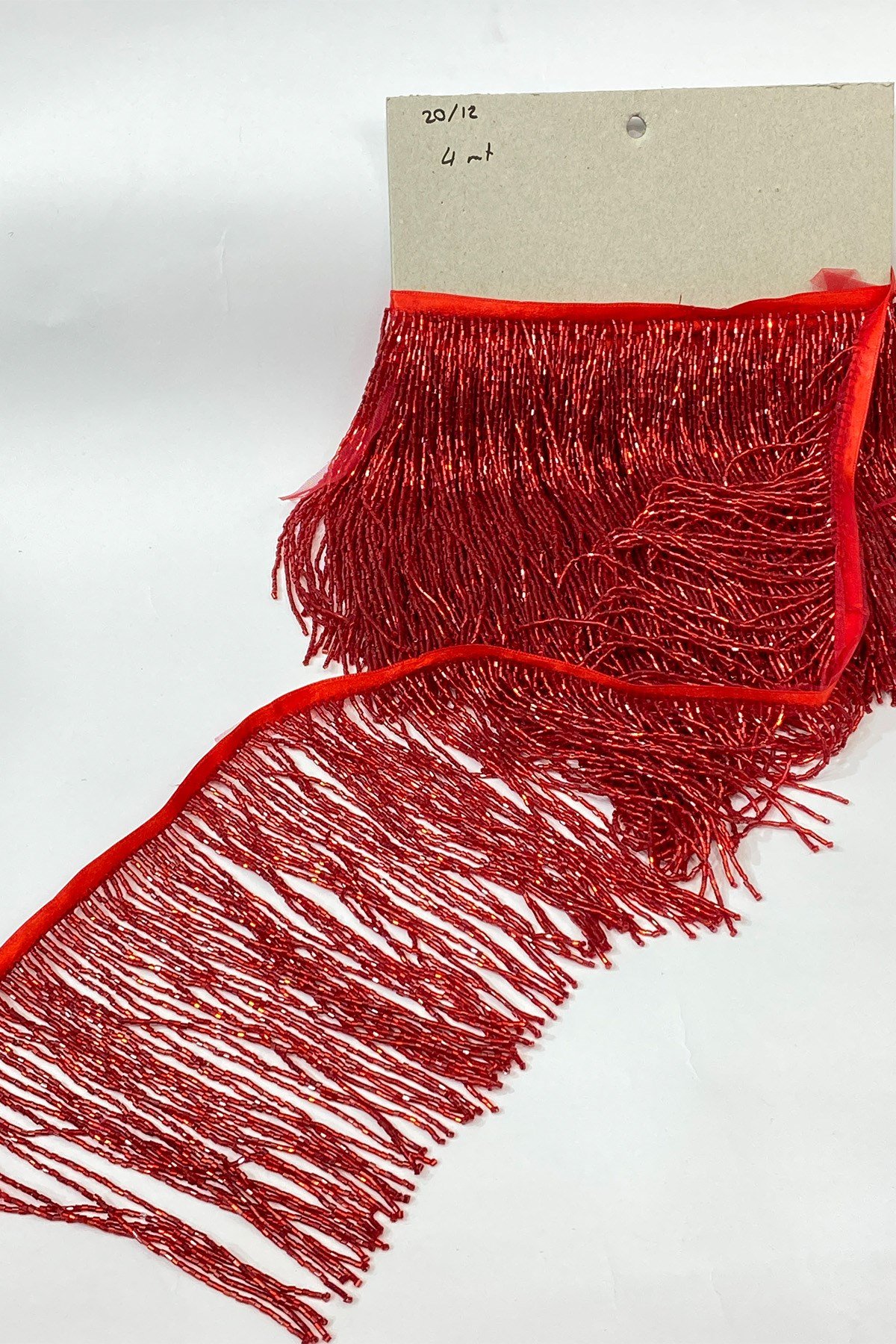 Kırmızı Boncuklu 15 cm Saçak Püskül