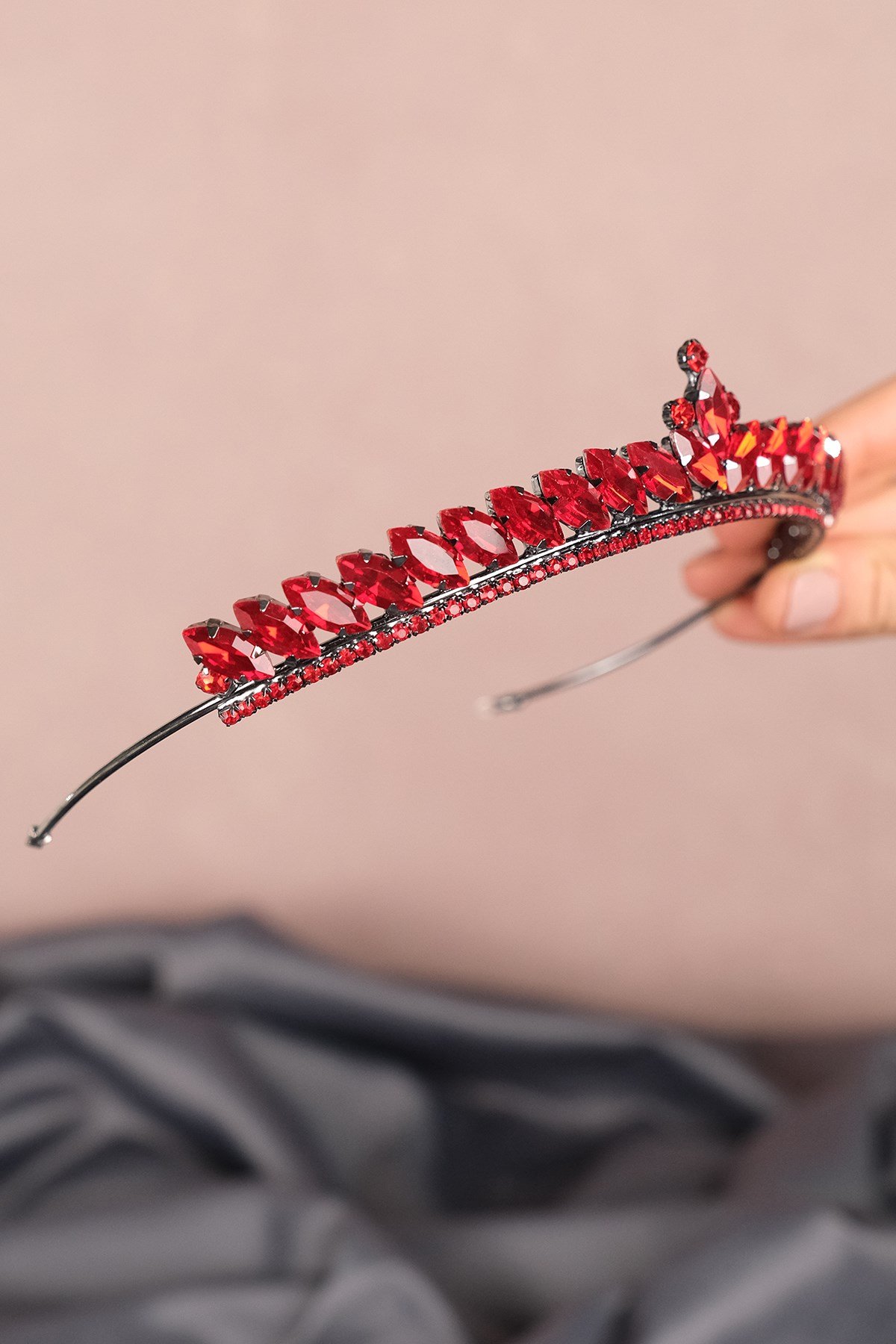 Red Ece Model Slim Bridal Henna Crown