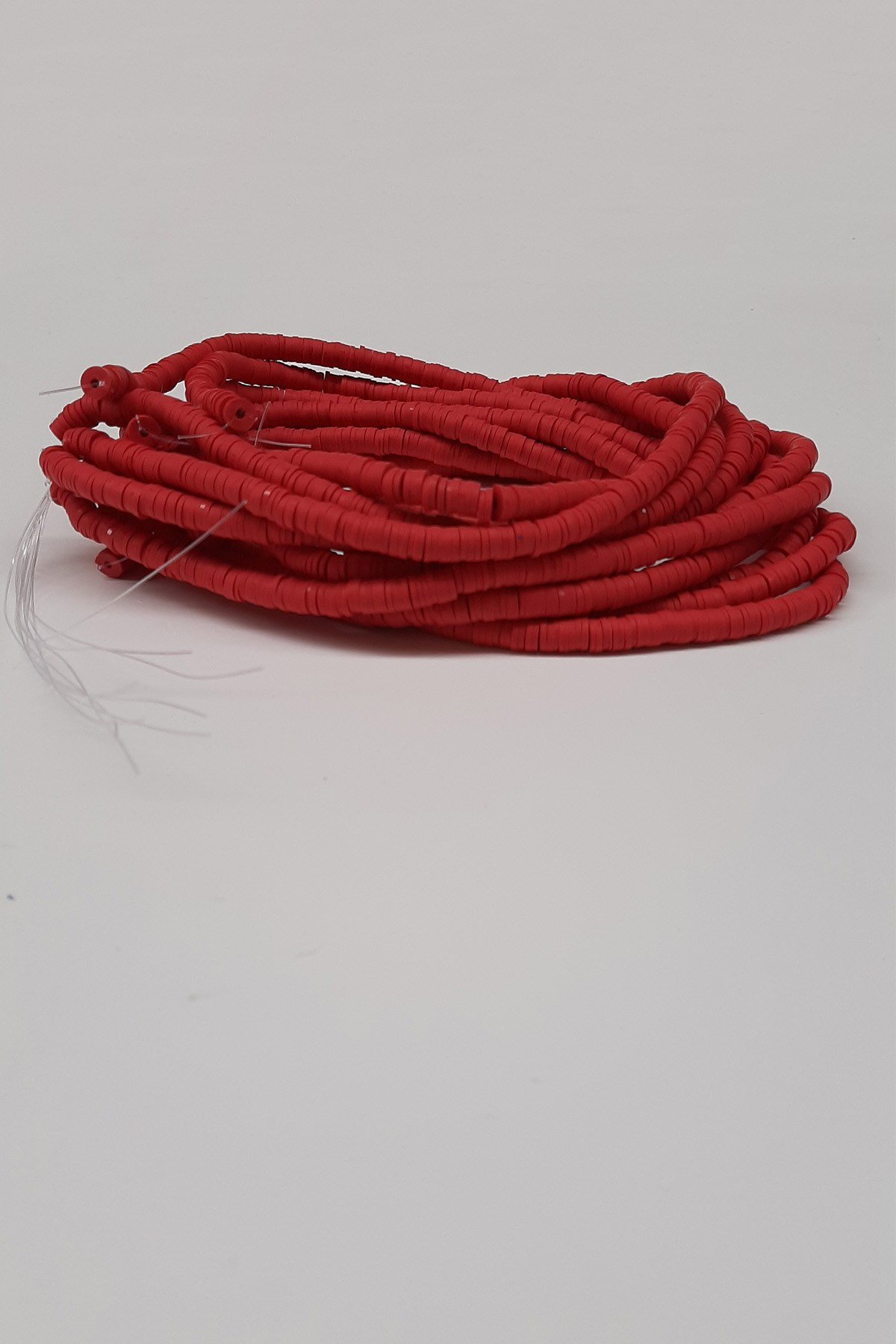 Kırmızı Fimo Hamur Boncuk 6Mm