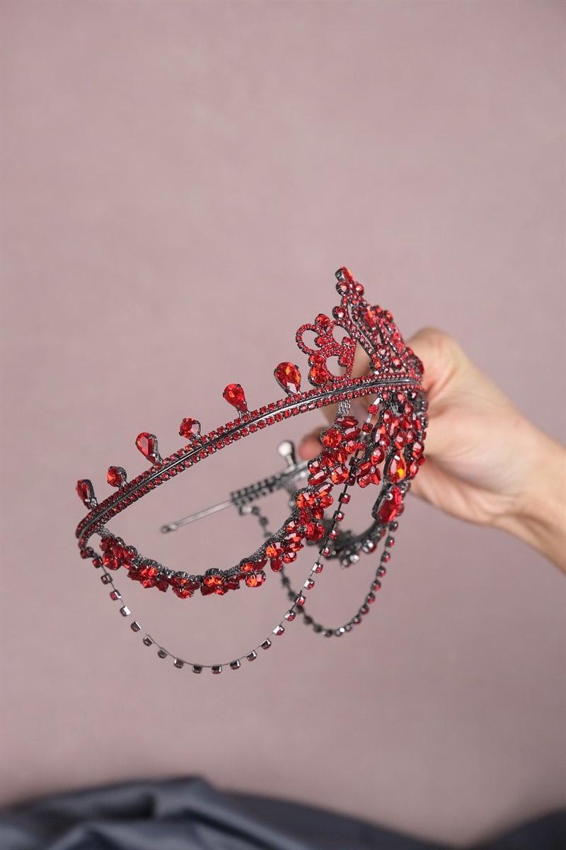 Kırmızı Hürrem Gelin Kına Tacı