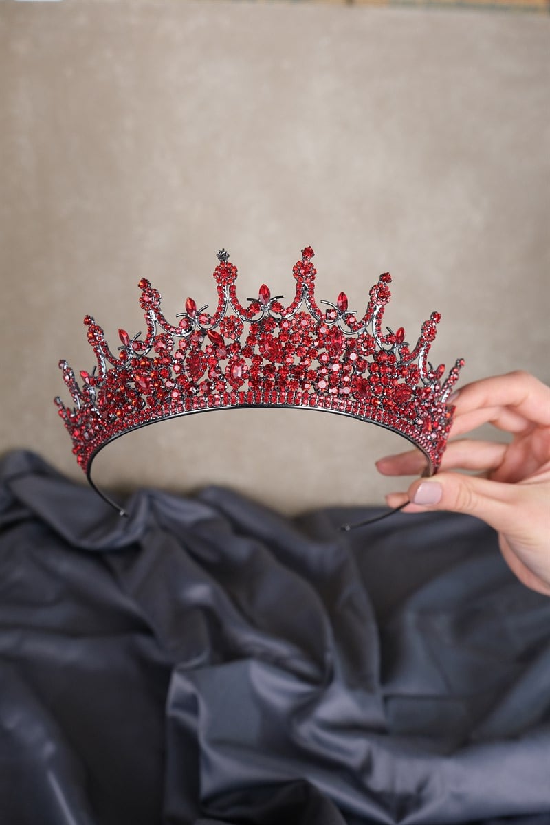 Kırmızı Leonis Model Gelin Kına Tacı