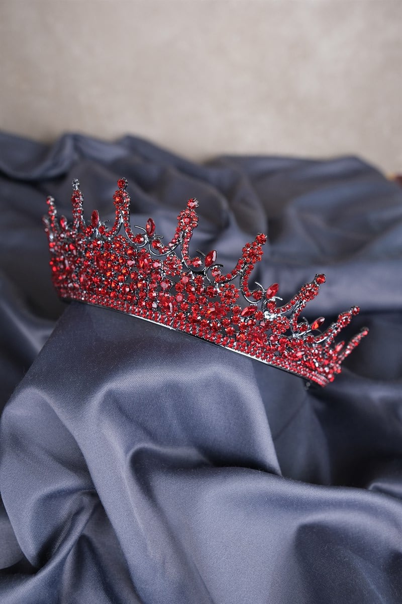 Kırmızı Leonis Model Gelin Kına Tacı