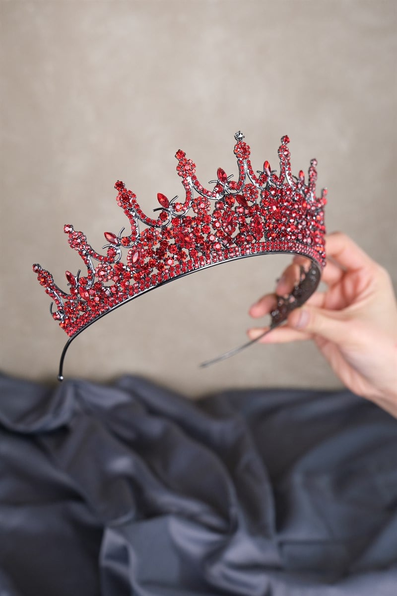 Kırmızı Leonis Model Gelin Kına Tacı