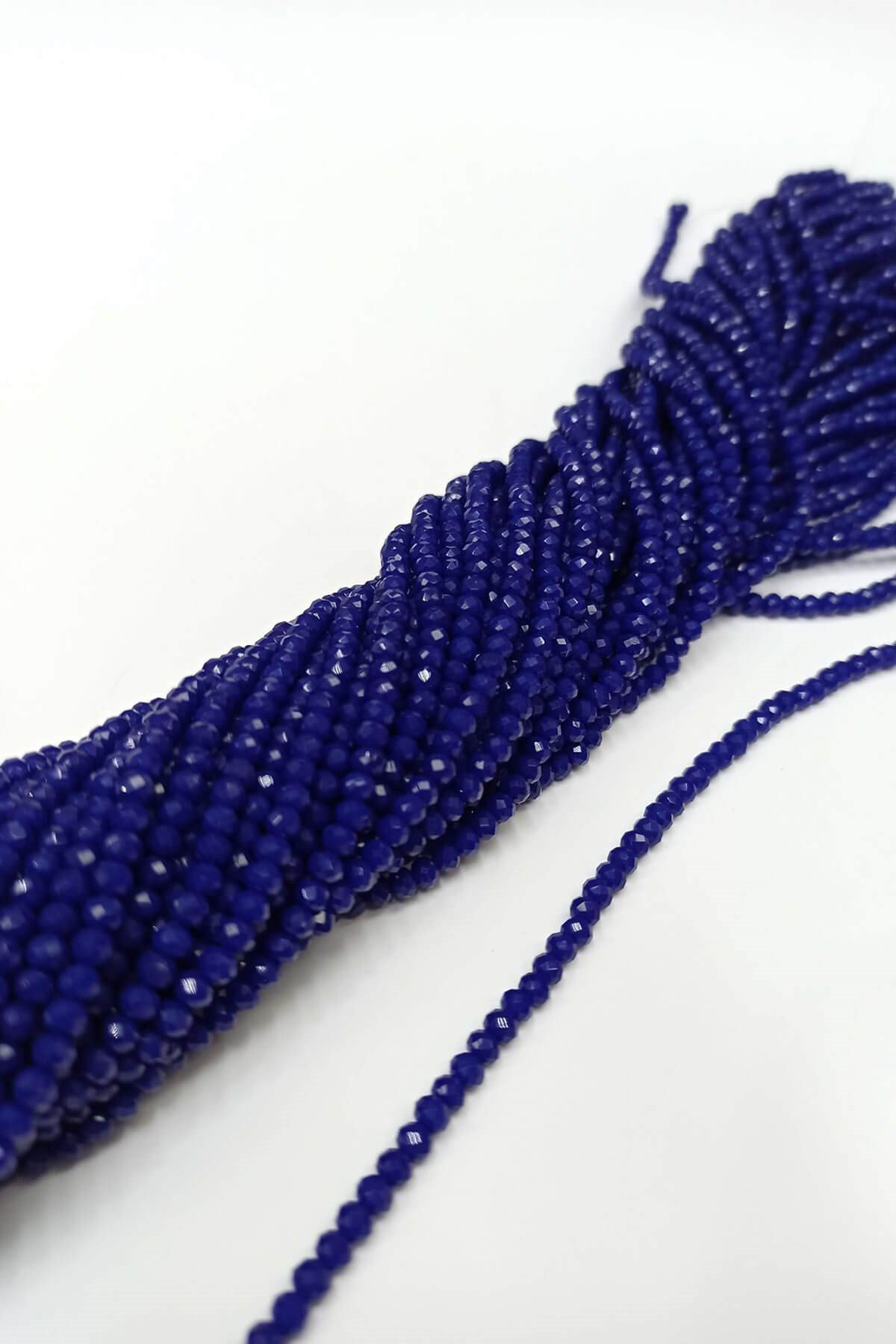 Kobalt Mavisi Kristal Boncuk 4 mm