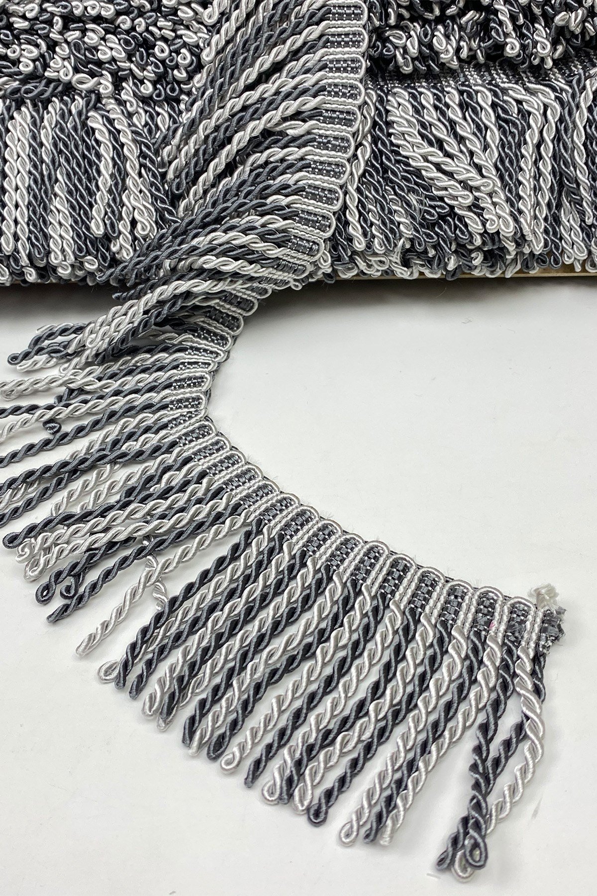 Koyu Açık Gri Bulyon Saçak Püskül