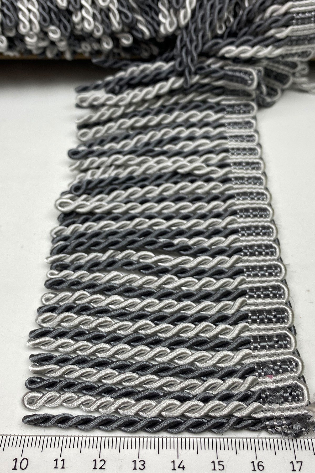 Koyu Açık Gri Bulyon Saçak Püskül