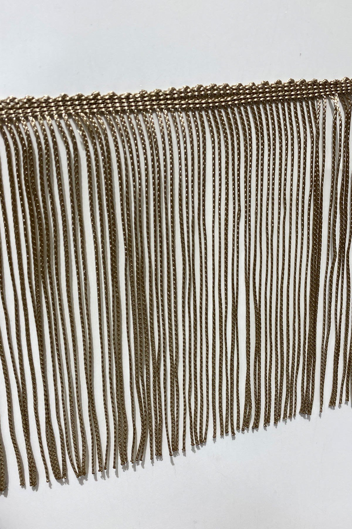 Koyu Bej İthal Şerit Püskül Saçak 15 cm 1mt