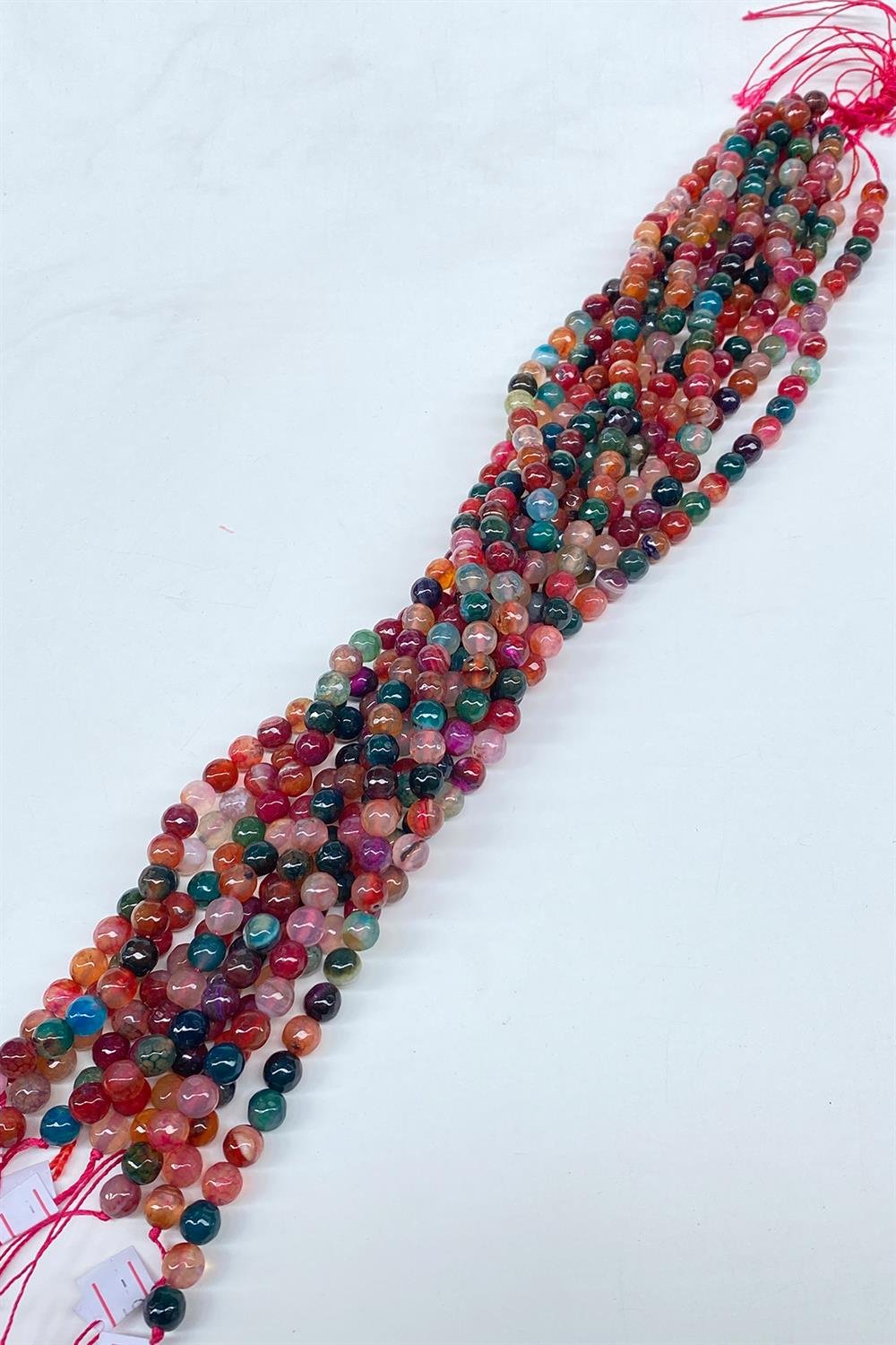 Koyu Çakra Ceyt Doğal Taş Dizi Fasetli Kesim 8 mm