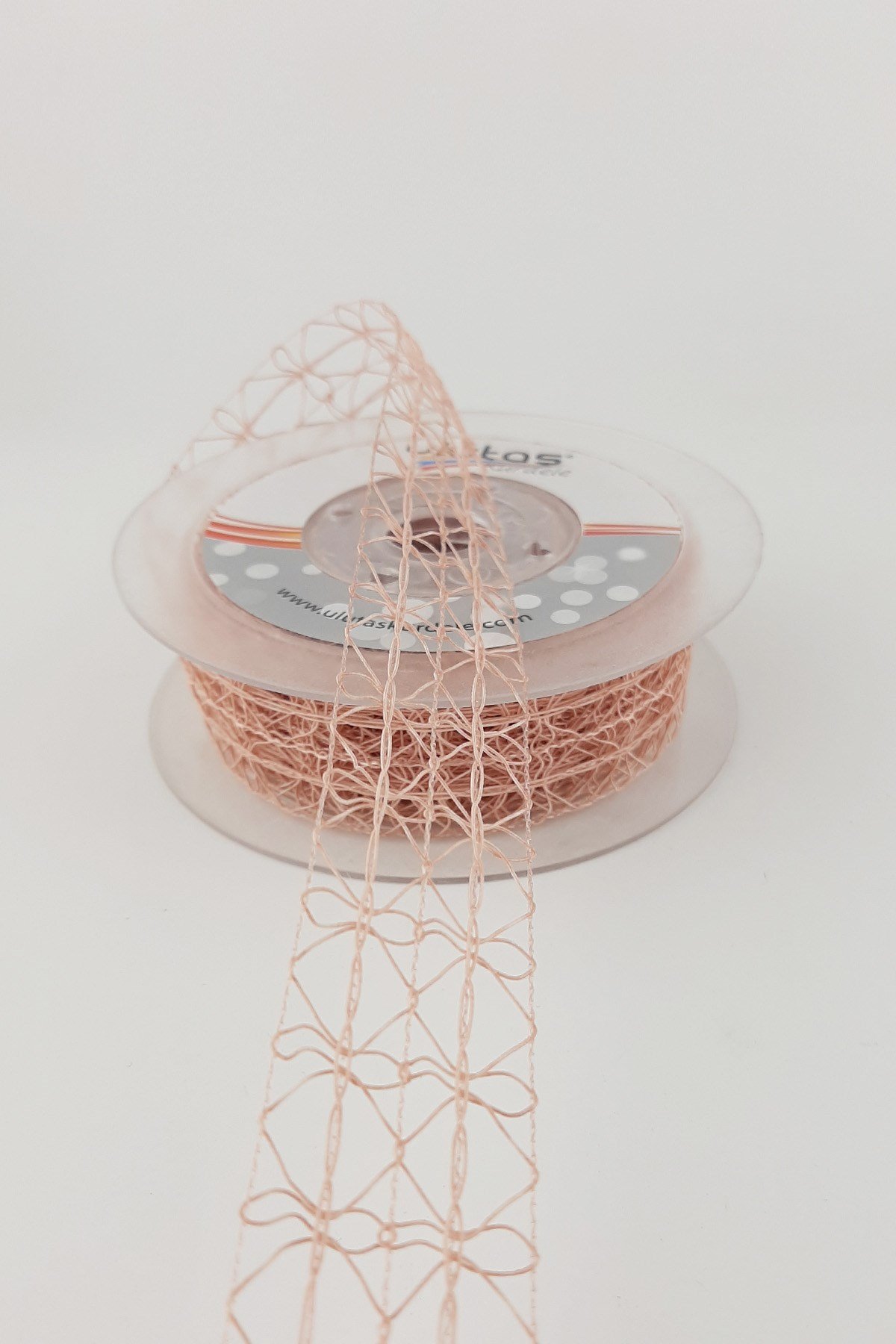 Koyu Pudra Dantel Tela Kurdele 10 mt