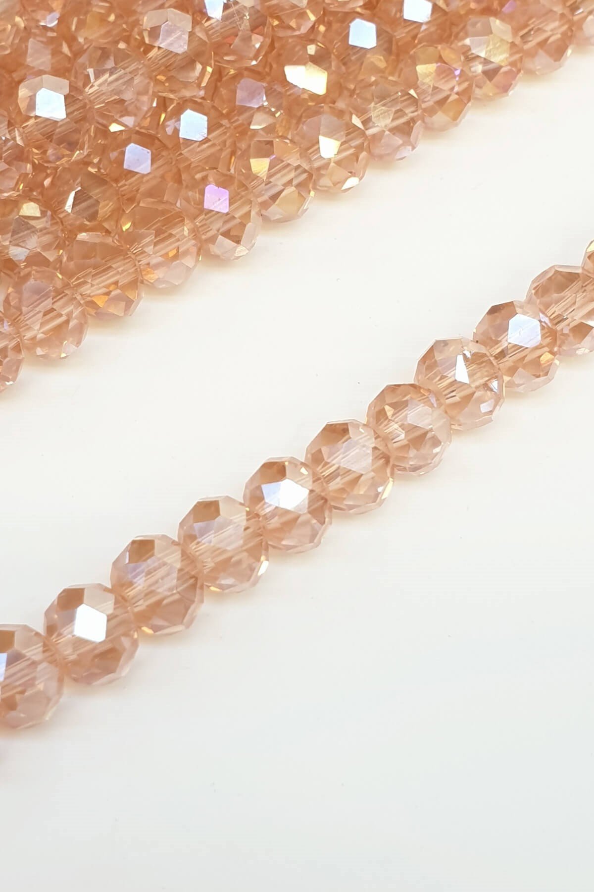 Koyu Pudra Kristal Boncuk 8 mm