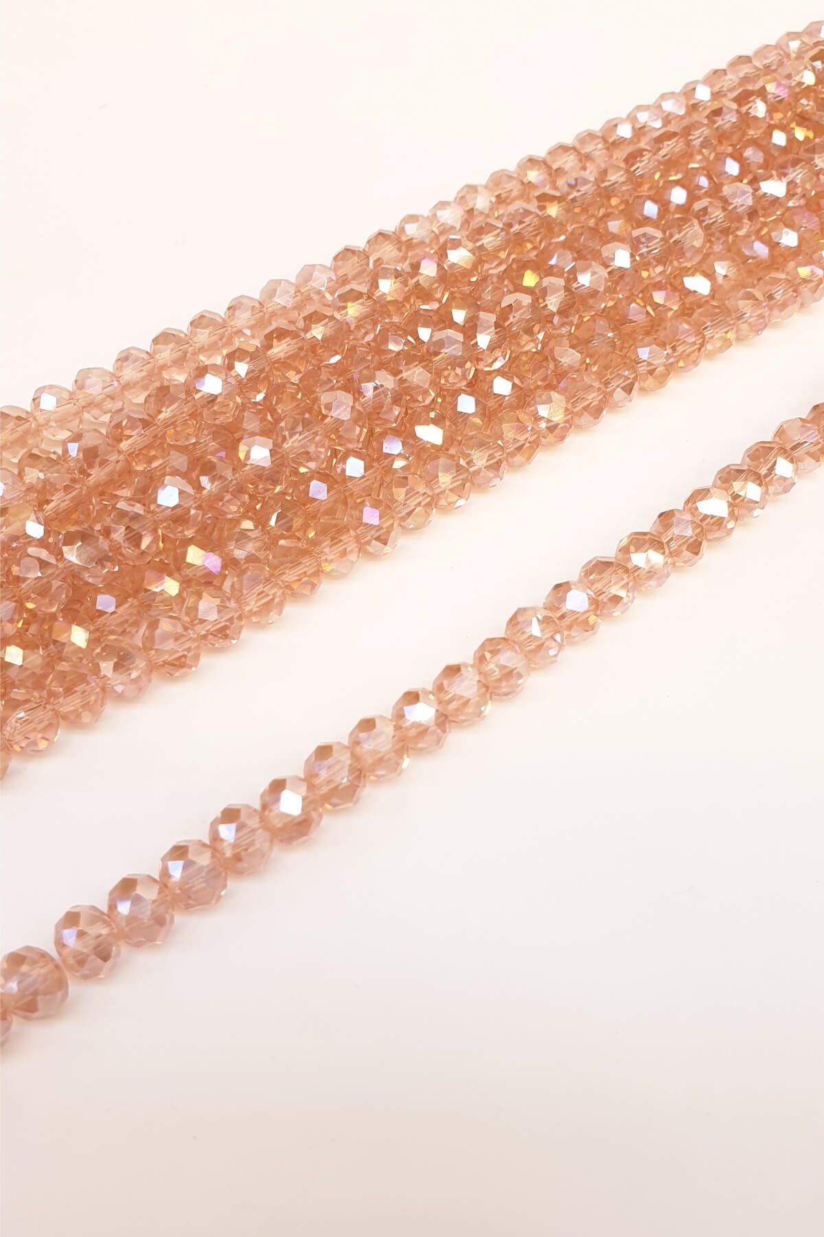 Koyu Pudra Kristal Boncuk 8 mm