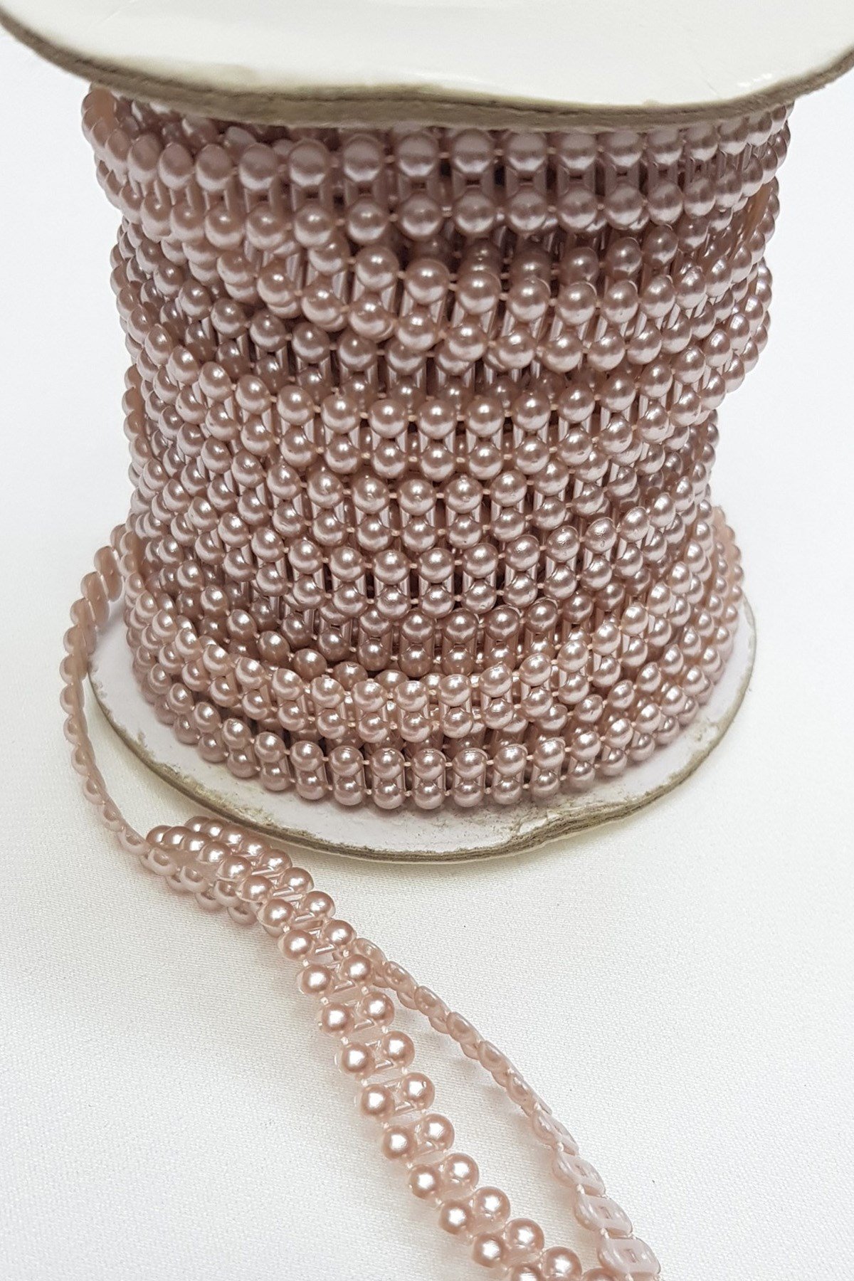 Koyu Pudra Renk Çift Sıra Kesik İnci 4mm