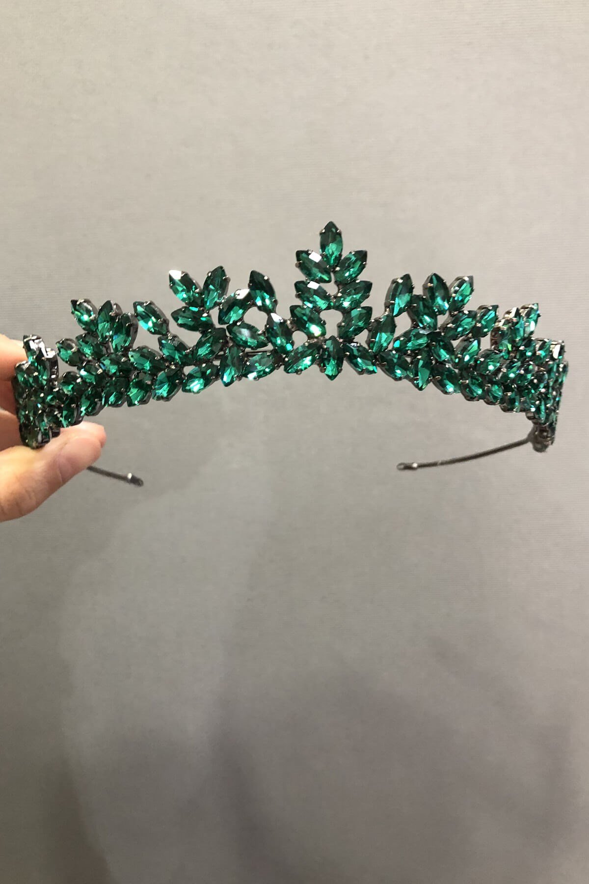 Koyu Yeşil Gelin Taçı