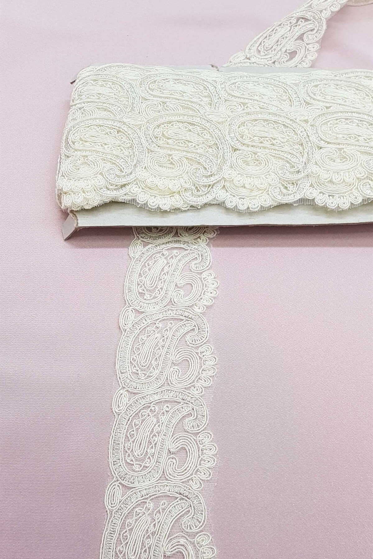 Krem  Fransız Güpür Dantel 