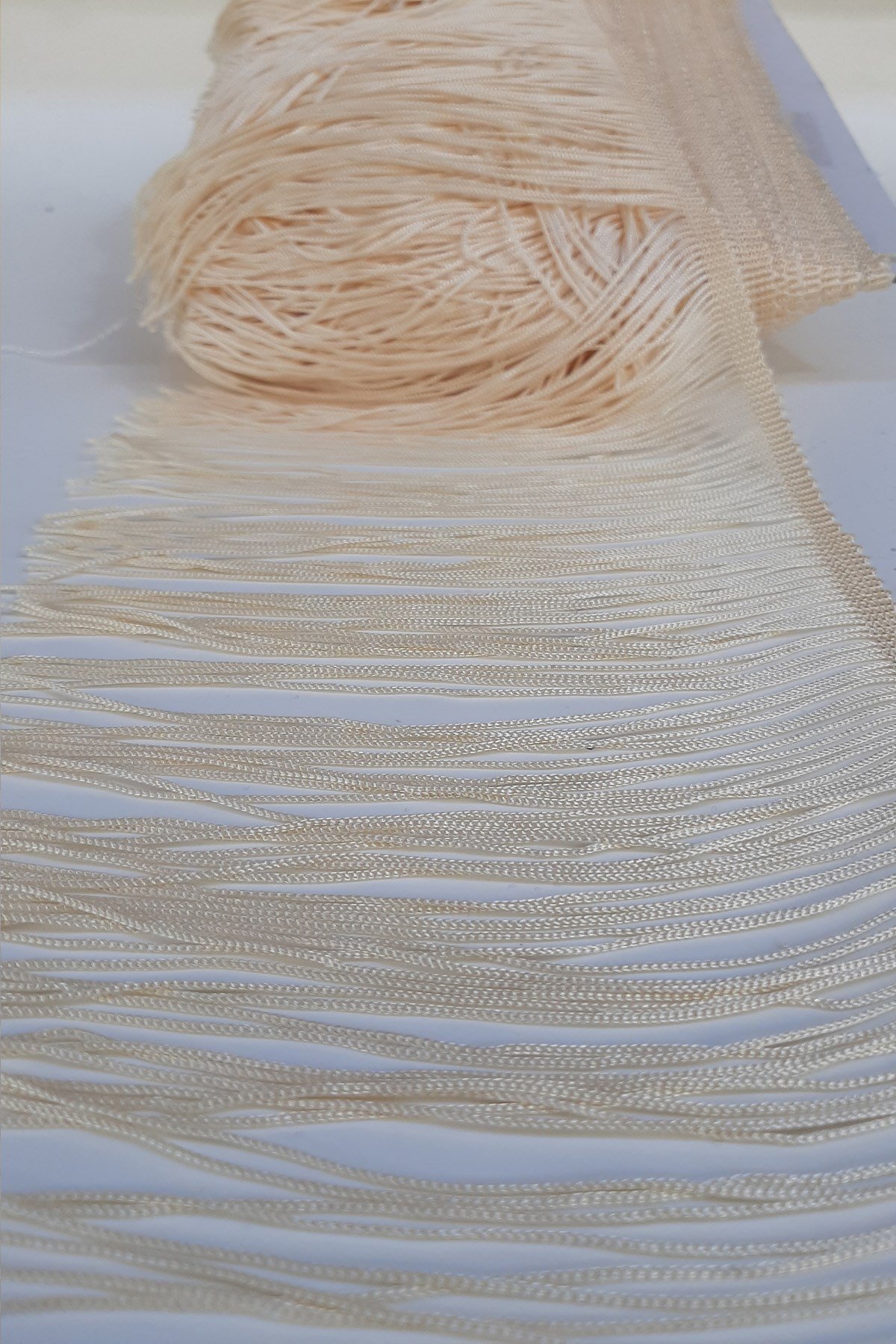 Krem 15 Cm Saçak Şerit Püskül