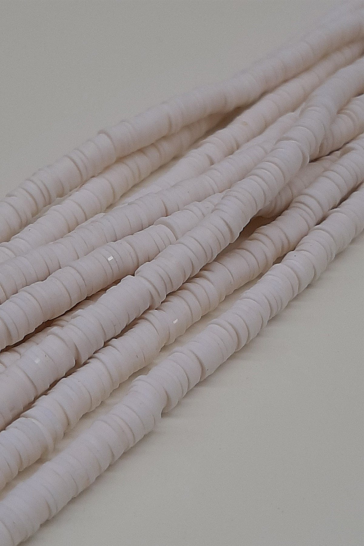 Krem Fimo Hamur Boncuk 6Mm