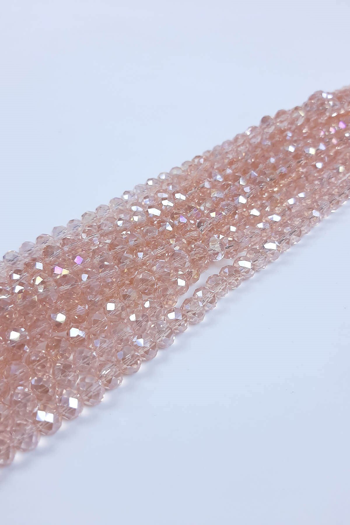 Kristal Boncuk 8 mm Pudra