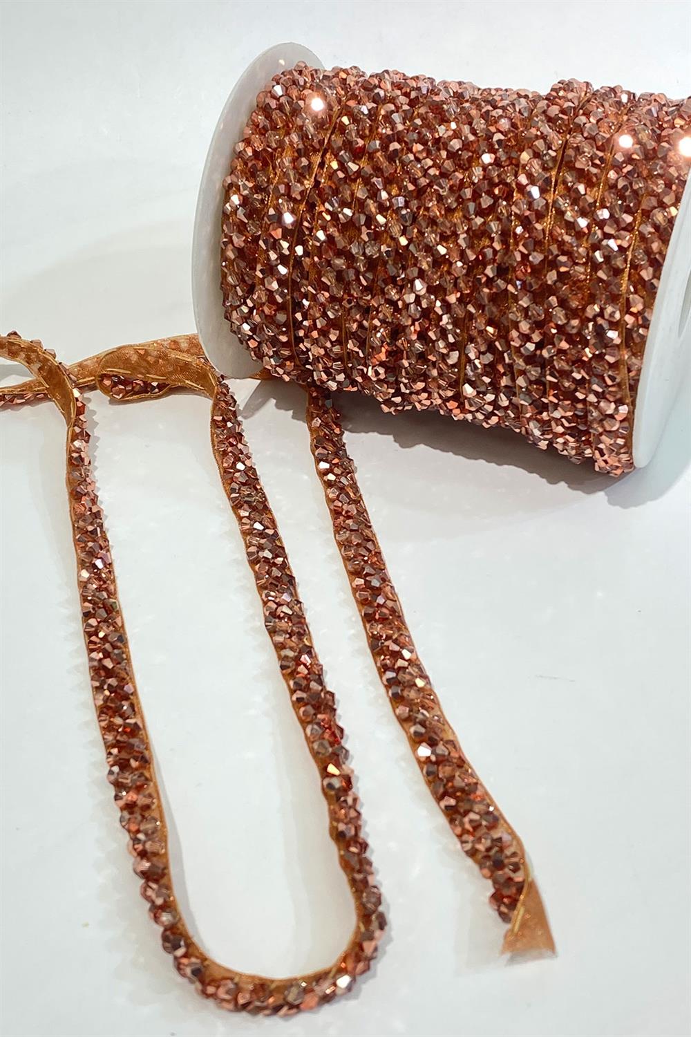 Kristal Boncuk İşlemeli Şerit