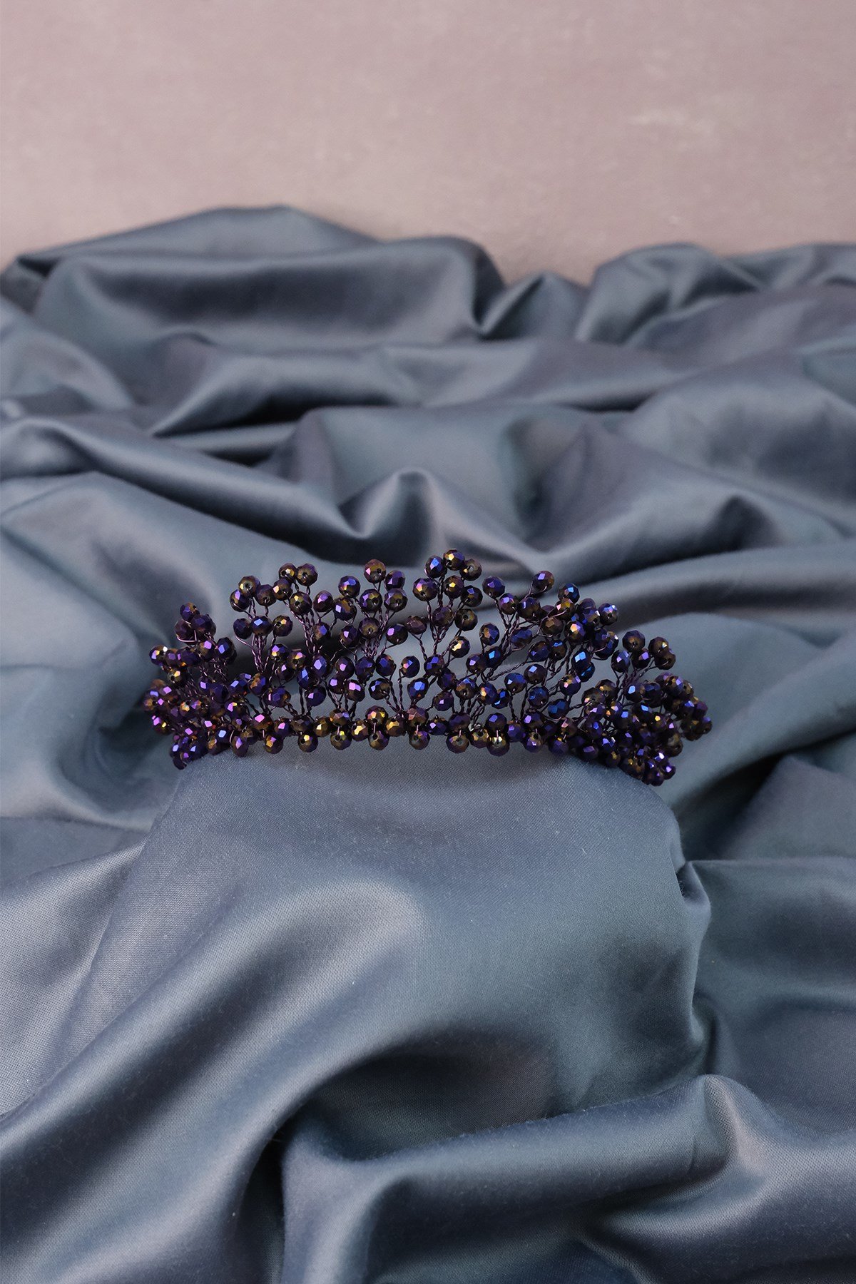 Kristal Boncuklu Aren Gelin Kına Tacı