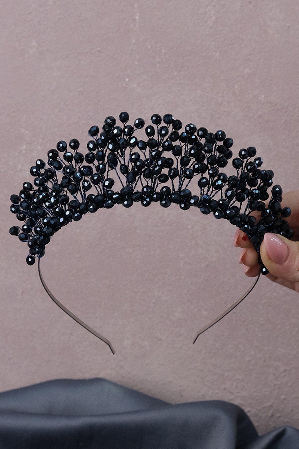 Kristal Boncuklu Aren Gelin Kına Tacı