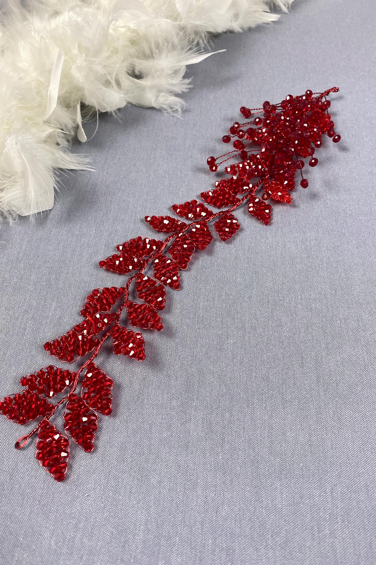 Kristal Boncuklu İliz Gelin Saç Ve Türban Aksesuarı