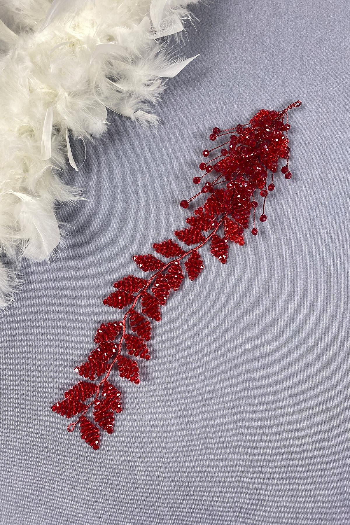 Kristal Boncuklu İliz Gelin Saç Ve Türban Aksesuarı