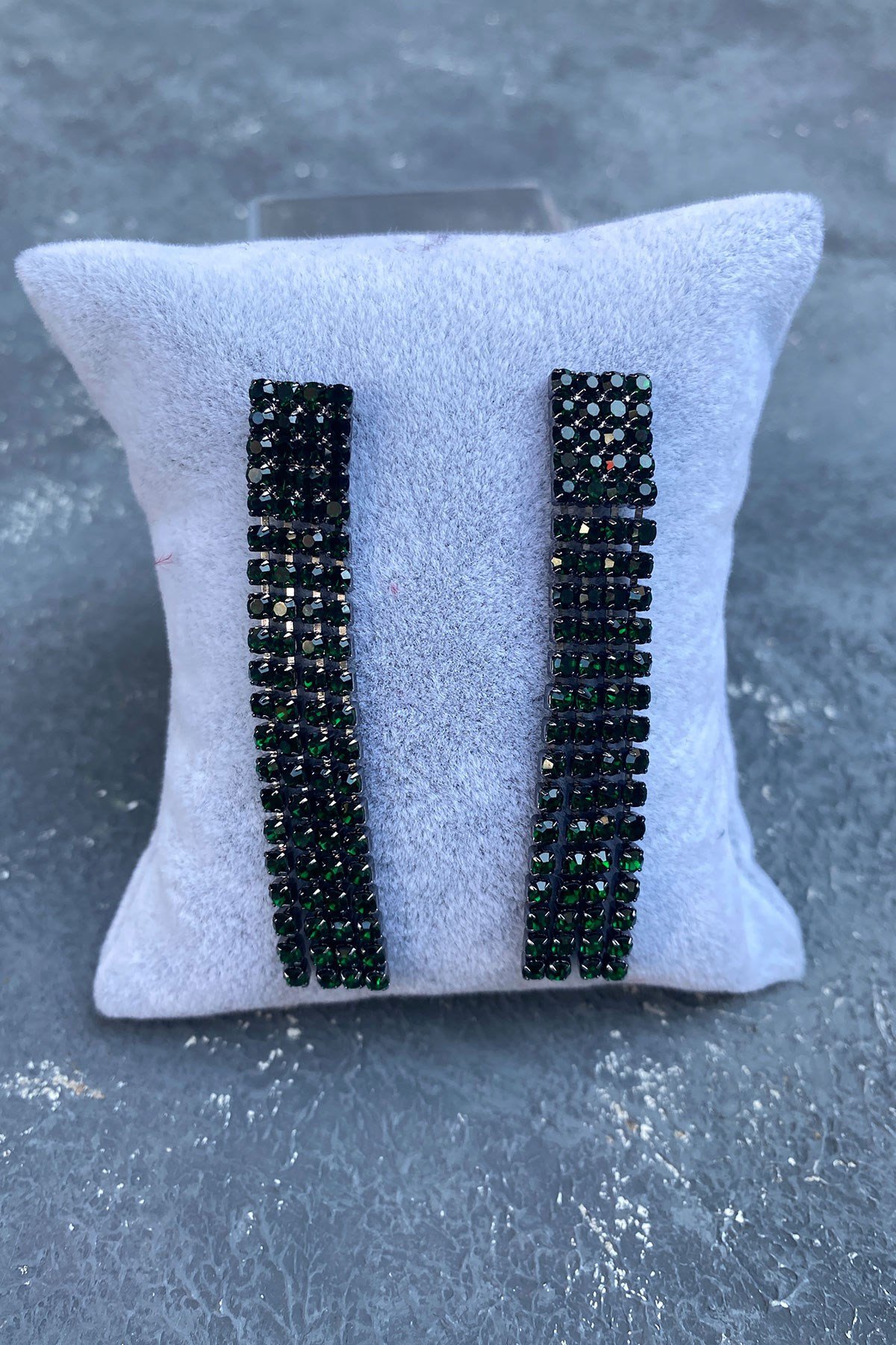 Lacivert 5 Sıra Sallantılı Abiye Küpe