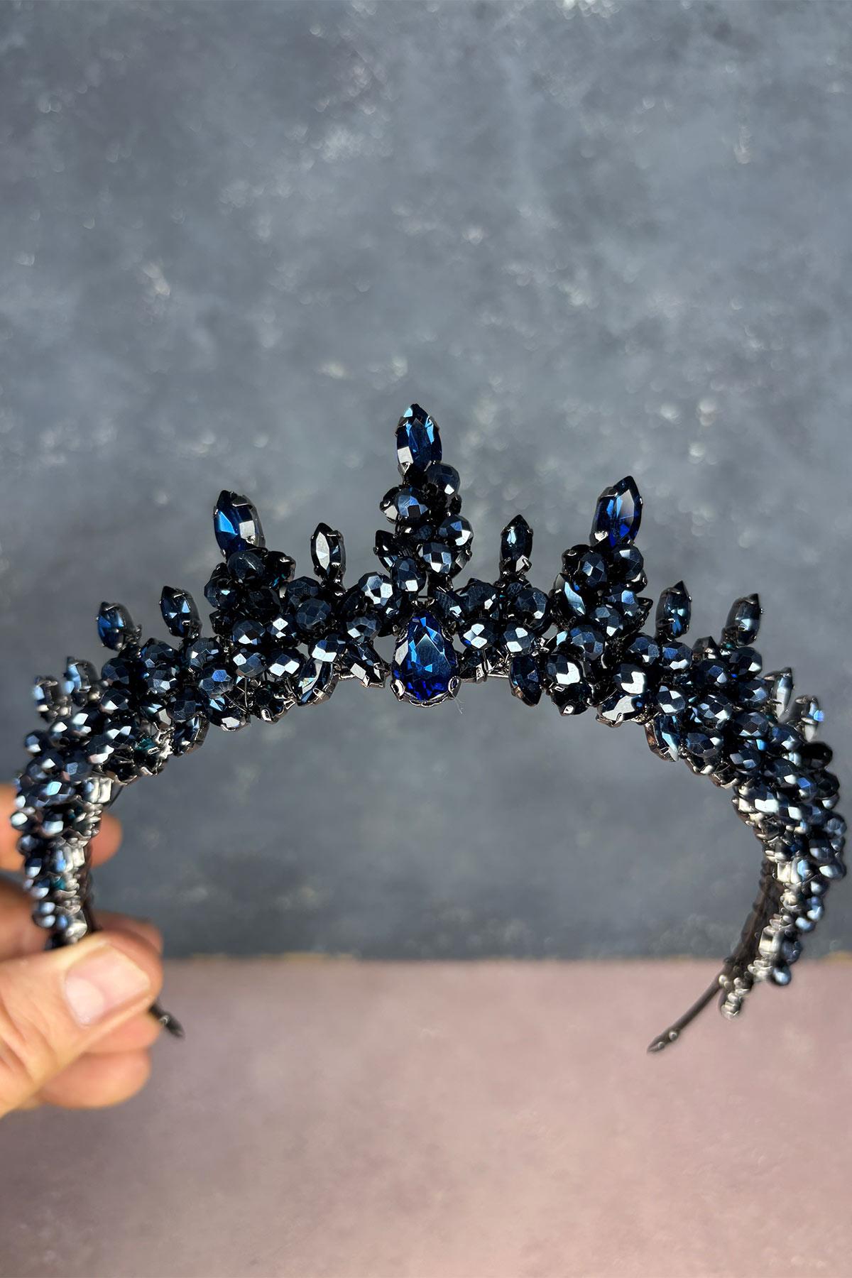 Likya Boncuk İşlemeli Gelin Kına Tacı