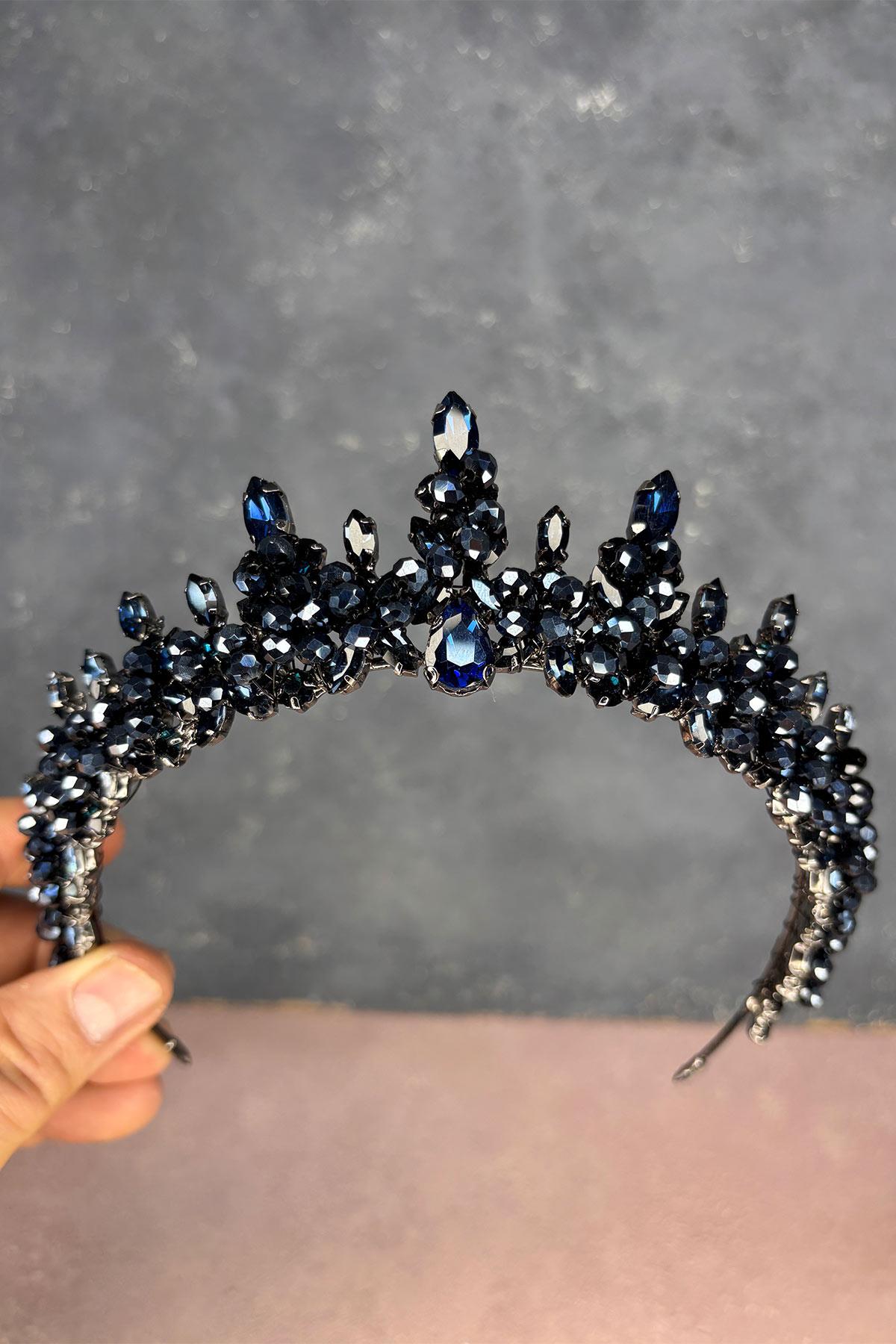 Likya Boncuk İşlemeli Gelin Kına Tacı