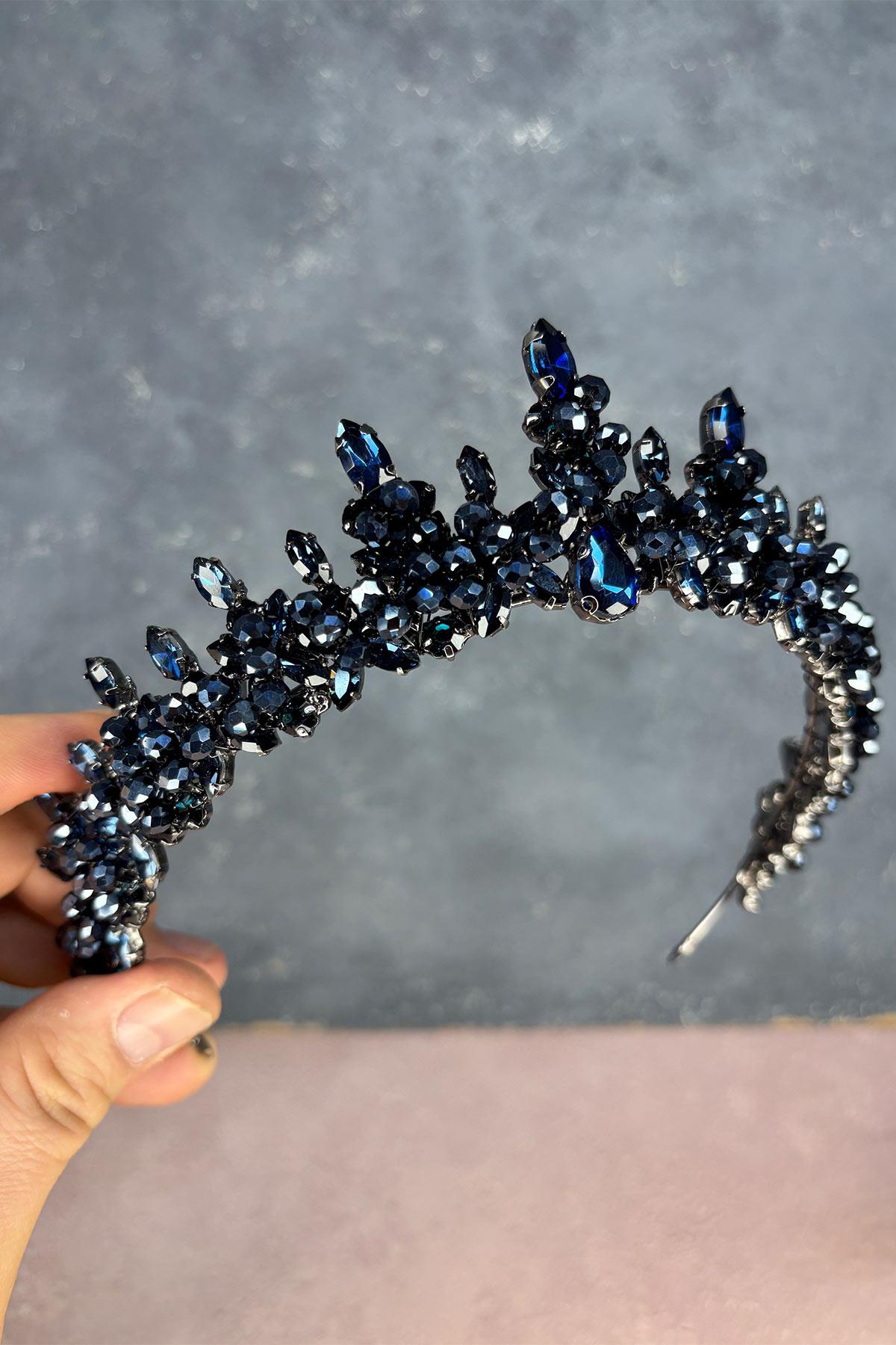 Likya Boncuk İşlemeli Gelin Kına Tacı