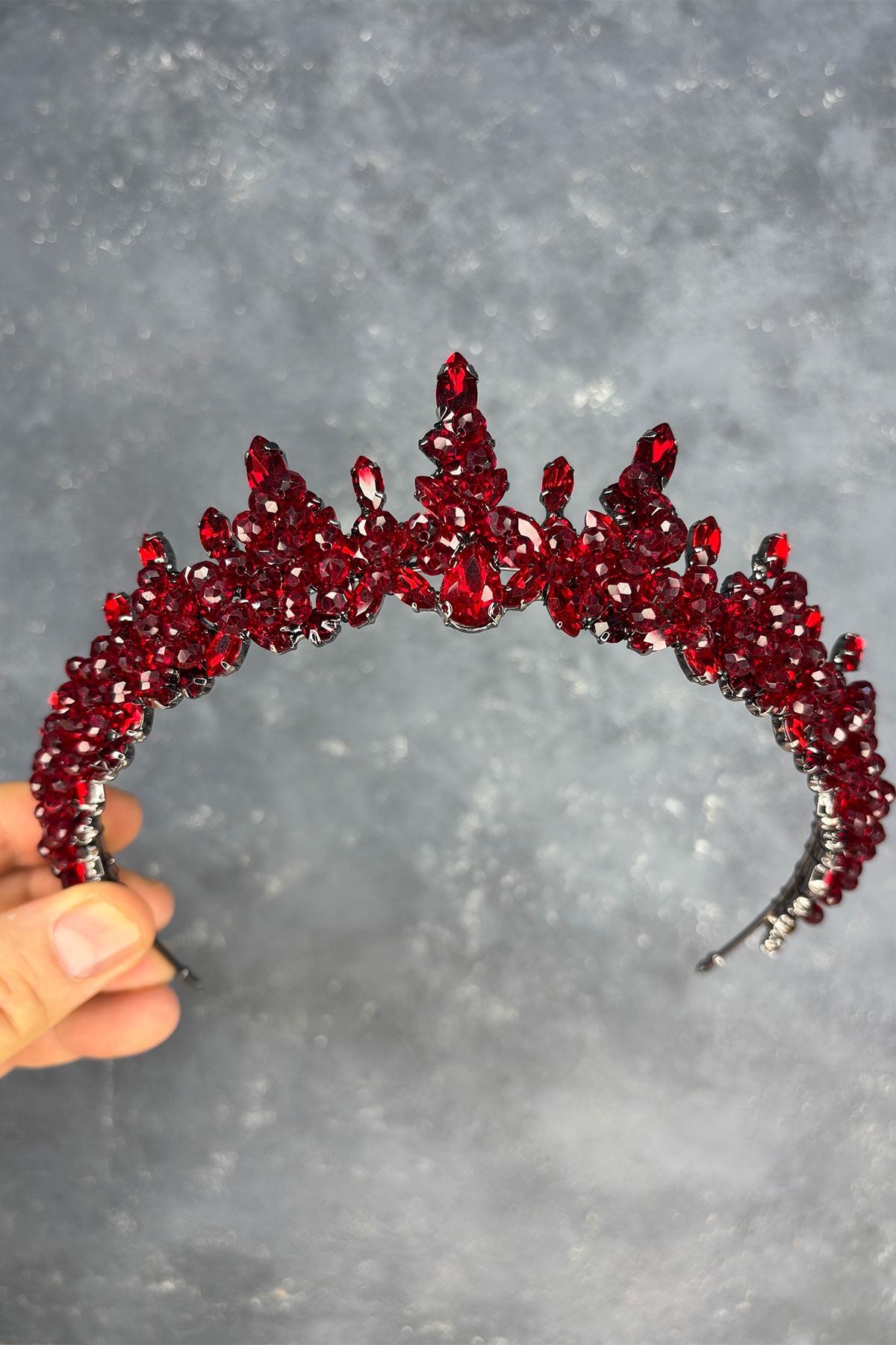 Likya Boncuk İşlemeli Gelin Kına Tacı