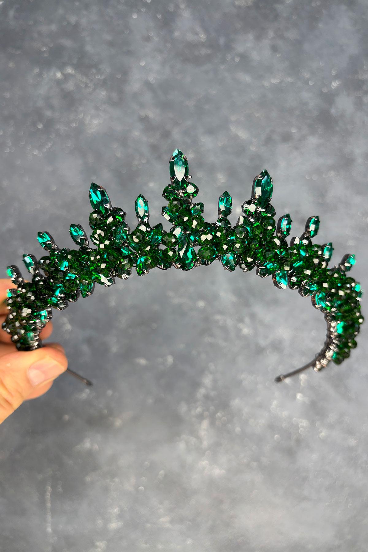 Likya Boncuk İşlemeli Gelin Kına Tacı