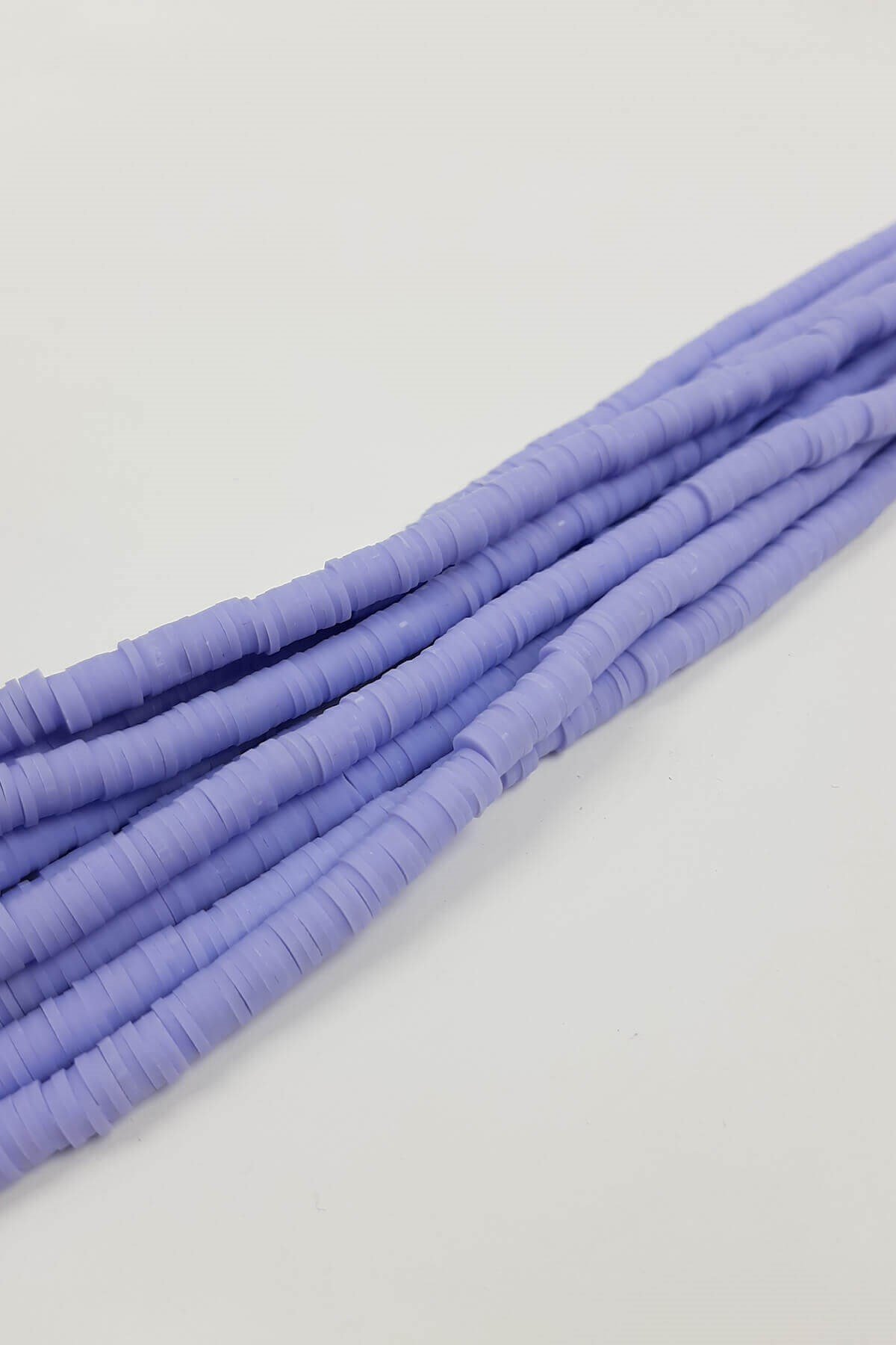 Lila 6 mm Fimo Boncuk