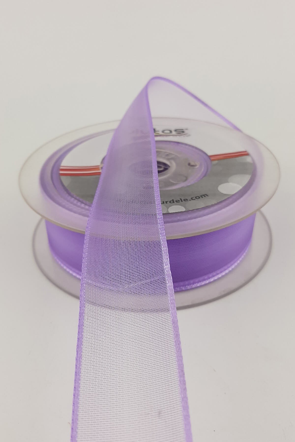 Lila Düz Şifon Kurdele 2,5 cm 20 mt
