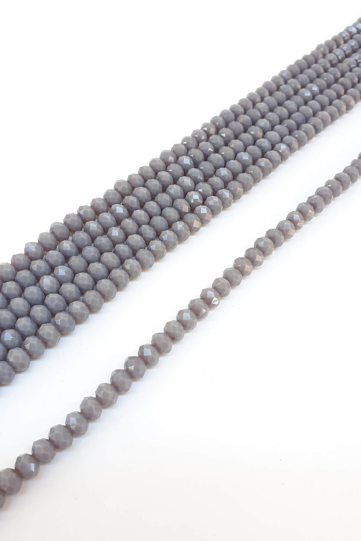 Mat Koyu Gri Kristal Boncuk 6 Mm